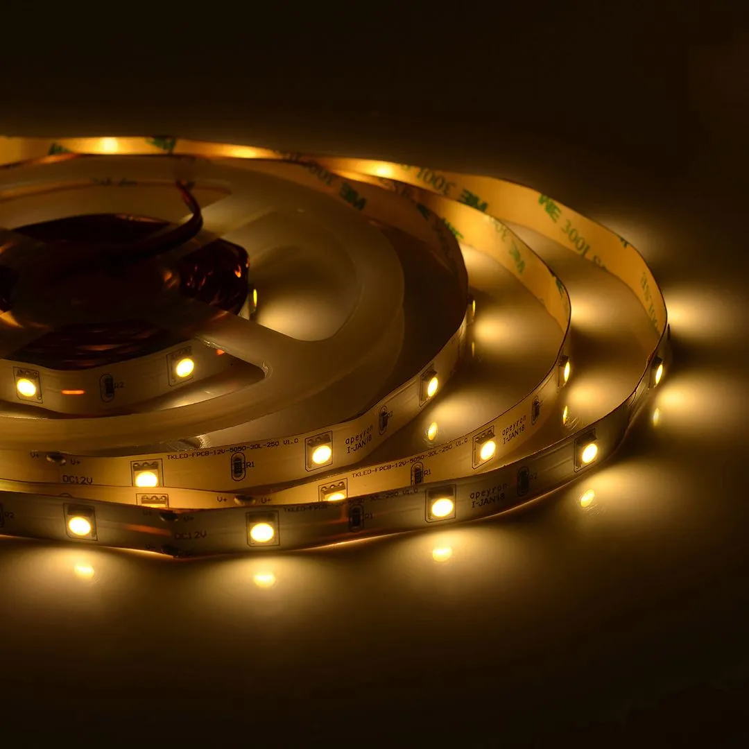 Лента светодиодная СТ smd5050 30д/м 12В 3000К IP20 5м Apeyron