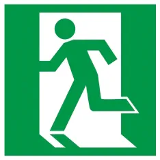 Этикетка самоклеящаяся 50х50мм "Выход здесь" (левосторонний) IEK YPC30-50VZ-LSTR