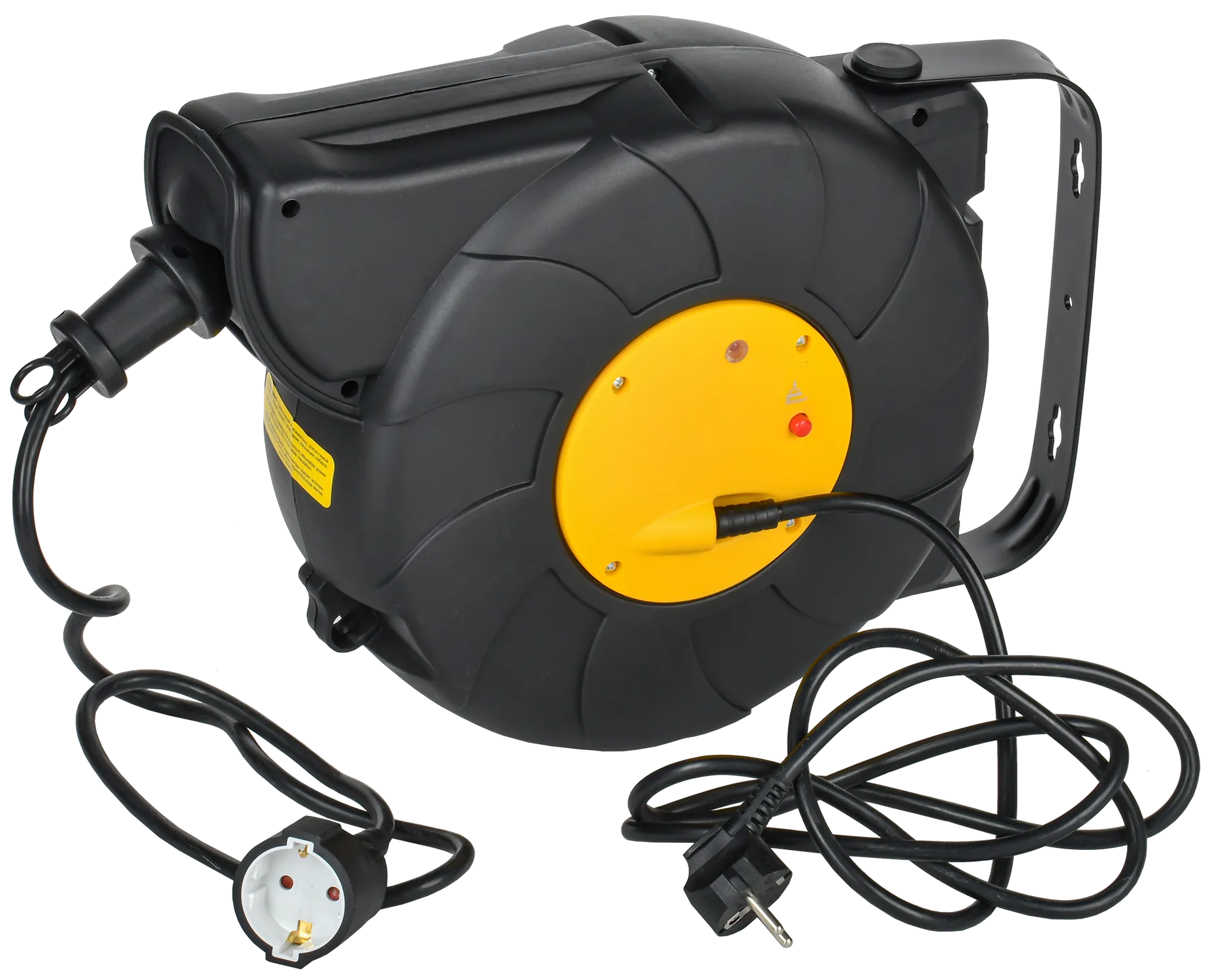 TWIST Катушка УК15 1 место с заземлением 3х1,5мм2 с автосмоткой кабеля 15м+2м IEK