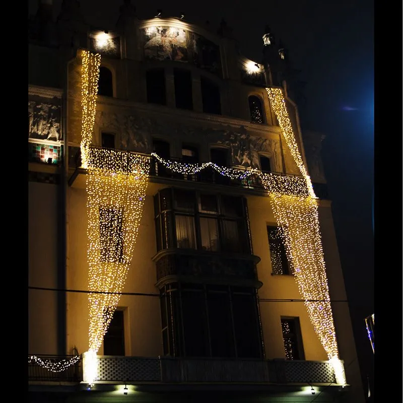 Гирлянда светодиодная Занавес 2х6м 768 LED ТЕПЛЫЙ БЕЛЫЙ прозрачный ПВХ IP65 постоянное свечение 230В нужен блок 303-500-1 NEON-NIGHT - Фото 2