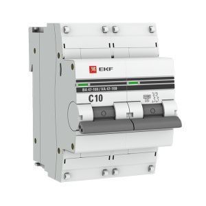 Авт. выкл. 2P 10А (C) 10kA ВА 47-100 EKF PROxima mcb47100-2-10C-pro