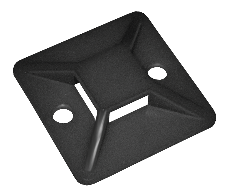 Площадка самоклеящаяся 25х25 черная под хомуты (20шт) IEK UHP31-25-020