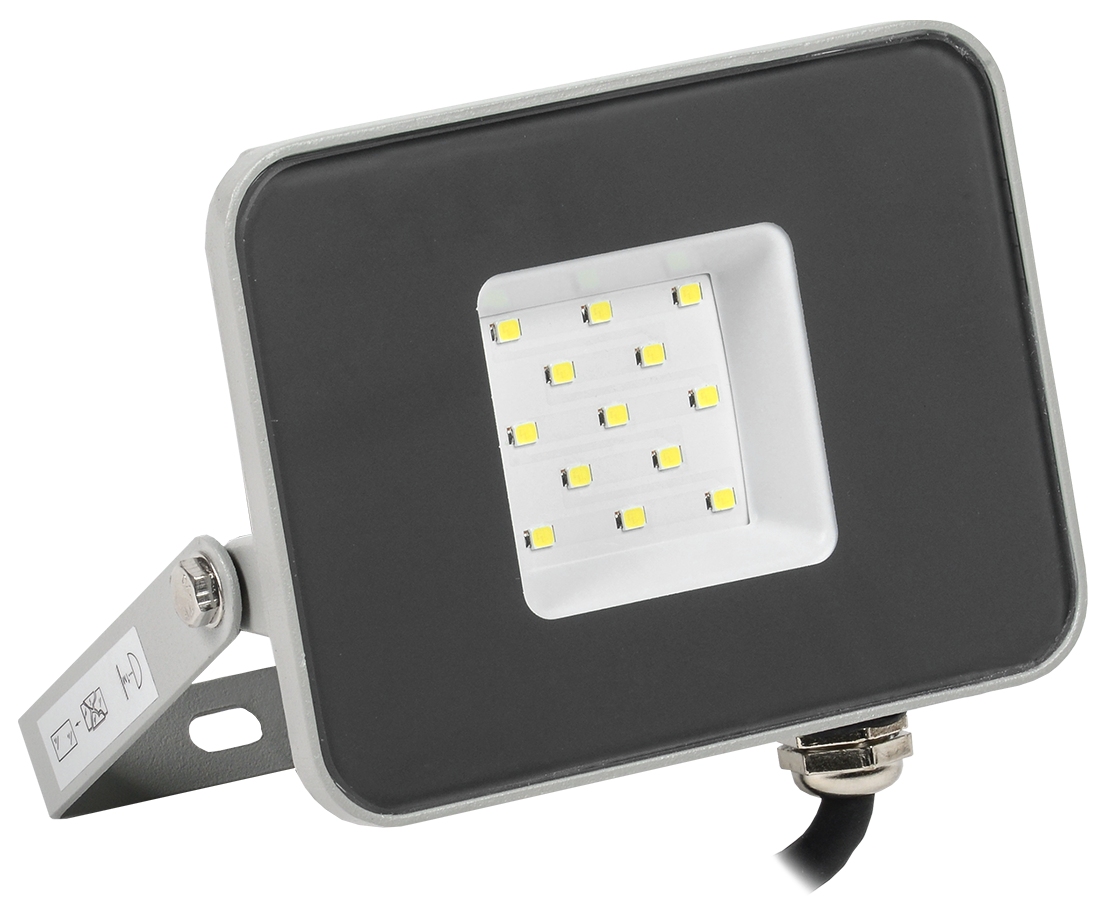Прожектор светодиодный СДО 07-10 IP65 серый IEK LPDO701-10-K03