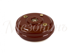 Розетка ретро TV (SAT) оконечная (без подъемной рамки, D70x25), цвет - коричневый, коллекция "Новая  GE70321-04k