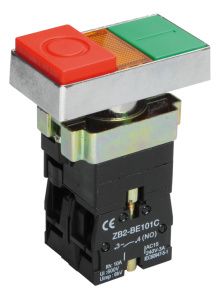 Кнопка управления LAY5-BW8465 "I-O" сдвоенная с подсветкой 1NO IEK BBD40-BW-K51