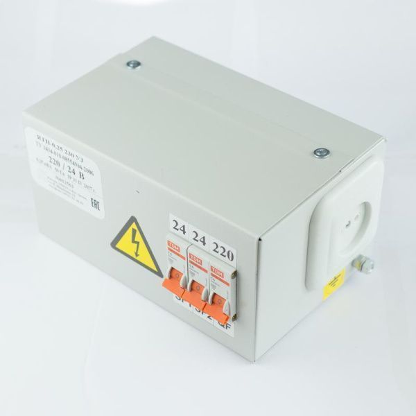 Ящик с понижающим трансформатором ЯТП 0.25 220/42В (3 авт. выкл.) IP31 UNEL - Фото 4