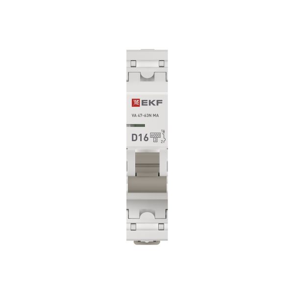 Авт. выкл. ВА 47-63N MA 1P 16А (D) 6кА без тепл. расцепит. PROXIMA EKF - Фото 4
