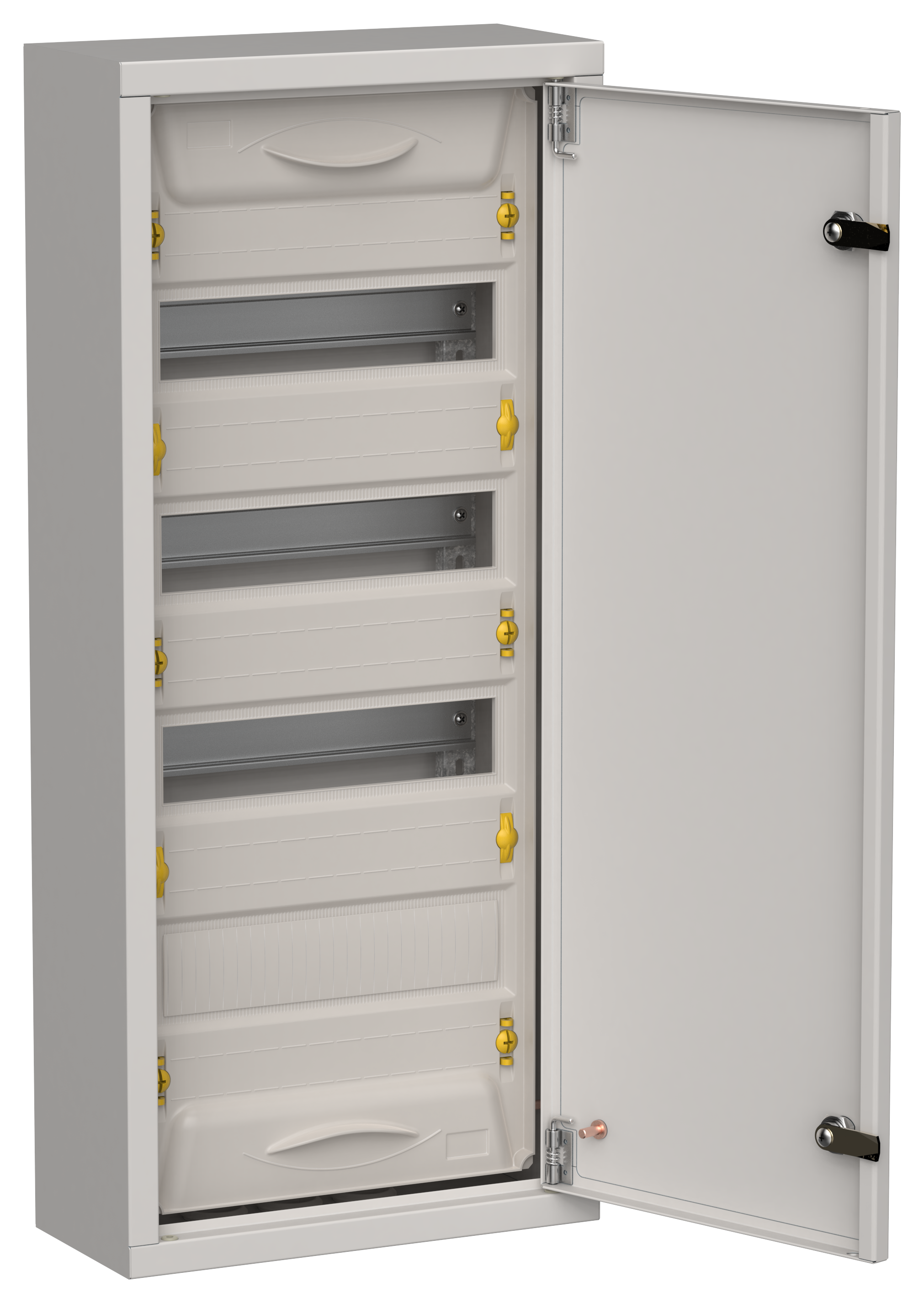 TITAN 5 Корпус металлический ЩРн-48 (1х48) 710х310х140мм IP31 серый (одна дверь) IEK TI5-50-N-048-31-7035