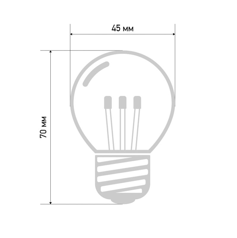 Ретро-лампа светодиодная, диаметр 45мм, E27, 6 LED, 2Вт, ЖЕЛТЫЙ, прозрачная колба, 230В NEON-NIGHT - Фото 4