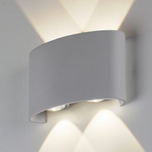 Светильник светодиодный уличный настенный Twinky double серый 1555 TECHNO LED Elektrostandard a038416