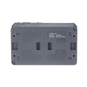 Блок ОП AtlasDesign Profi54 (розетка 16А 250В с заземл. защ. шторки + 1-кл. выкл. 10А) IP54 антрацит SE ATN544070 1616140
