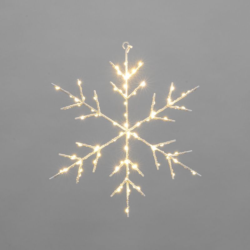 Светодиодная подвесная фигура Снежинка на металлическом каркасе, цвет теплый белый NEON-NIGHT 501-056