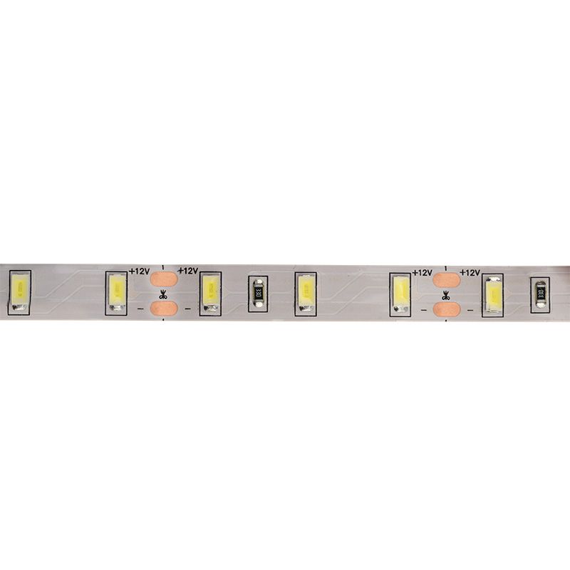LED лента 12 В, 12 мм, IP23, SMD 5730, 60 LED/m, 12 V, цвет свечения белый (6000 K) - Фото 2