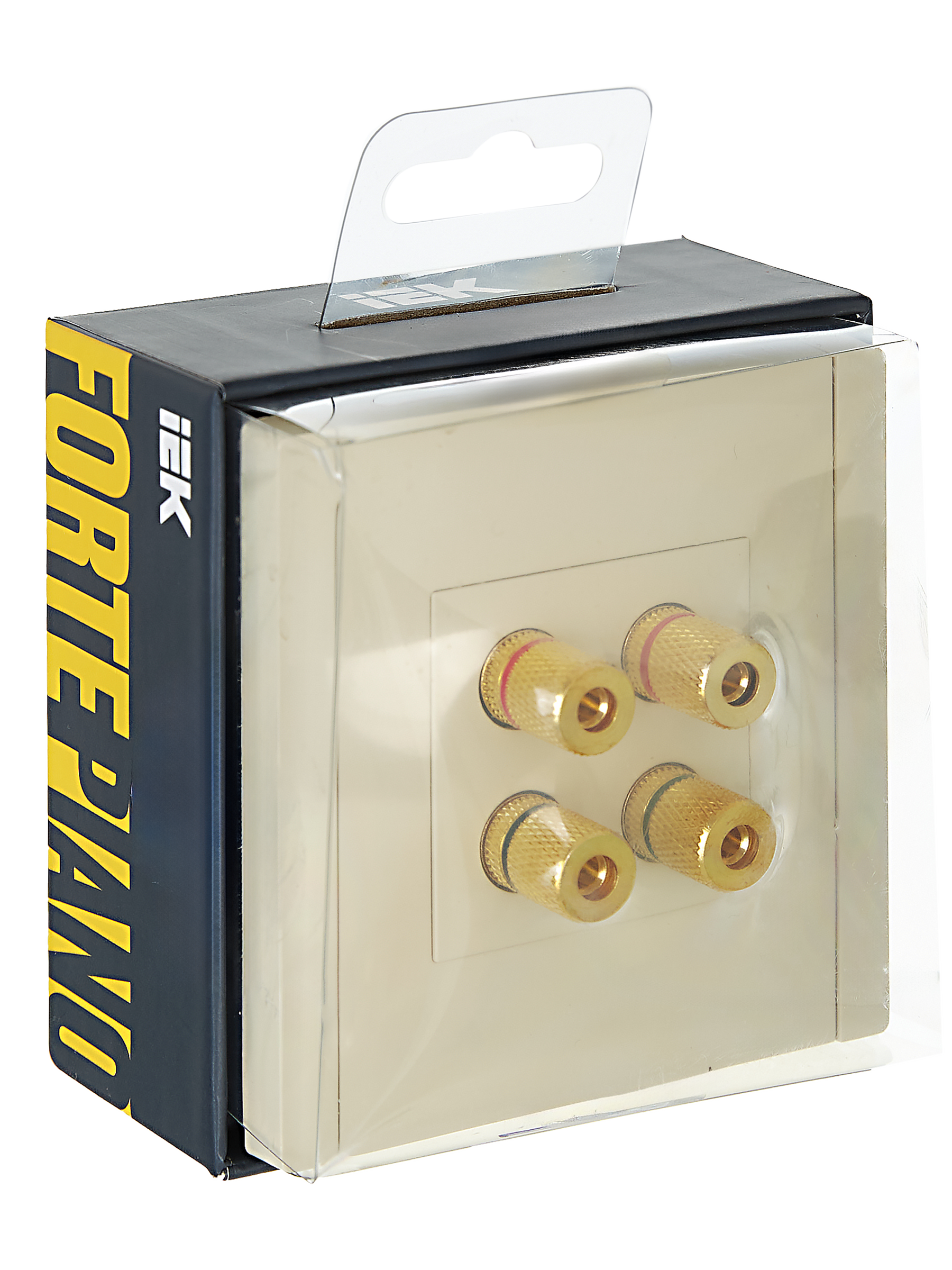 FORTE&PIANO Аудиорозетка 4-местная FP439 ваниль IEK - Фото 2