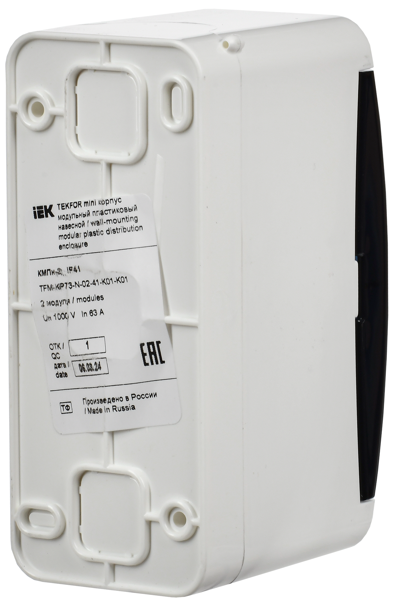TEKFOR Mini Корпус пластиковый КМПн-2 IP41 белый IEK - Фото 4