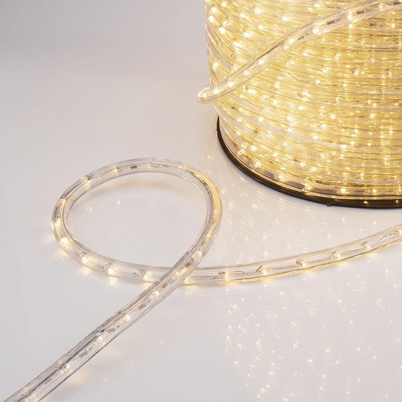 Дюралайт LED двухжильный 230В 13мм 24LED/м ТЕПЛЫЙ БЕЛЫЙ эффект мерцания модуль 2м Эконом - Фото 2