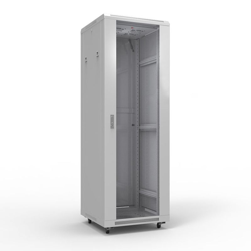 Шкаф напольный 19" серии Standart 22U 600х1000мм, передняя дверь стекло, задняя дверь металл, RAL 7035 (состоит из 3 частей) REXANT - Фото 3
