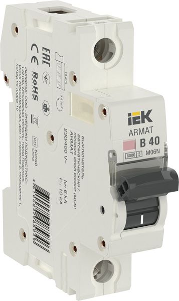 ARMAT Автоматический выключатель M06N 1P B 40А IEK AR-M06N-1-B040