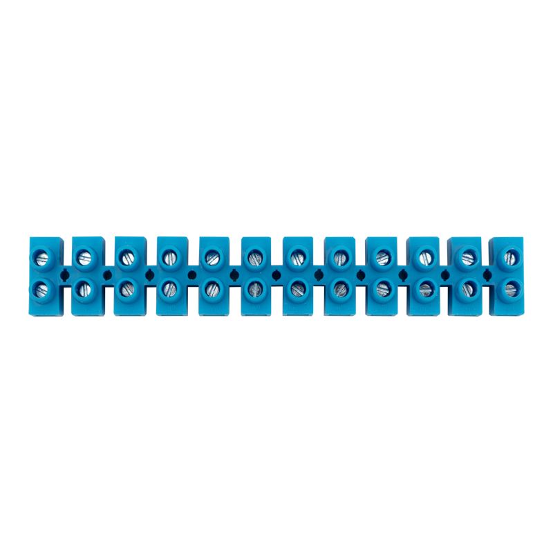 Клеммная винтовая колодка KВ-10 4-10, ток 10 A, полипропилен синий REXANT (10 шт./уп.) - Фото 3