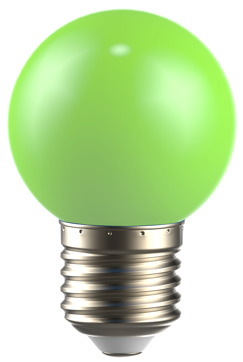 LIGHTING Лампа светодиодная декоративная G45 шар 1Вт 230В зеленый E27 IEK - Фото 2