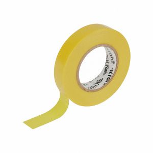 Изолента ПВХ 0,13х15 мм, 25 м, желтая KRANZ - Фото 2
