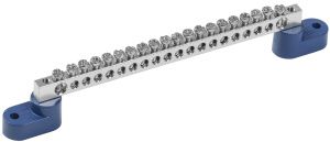 Шина N "ноль" на двух угловых изоляторах с никелевым покрытием ШНИ-6х9-20-У2-С IEK YNN10-20-C2-K07-N