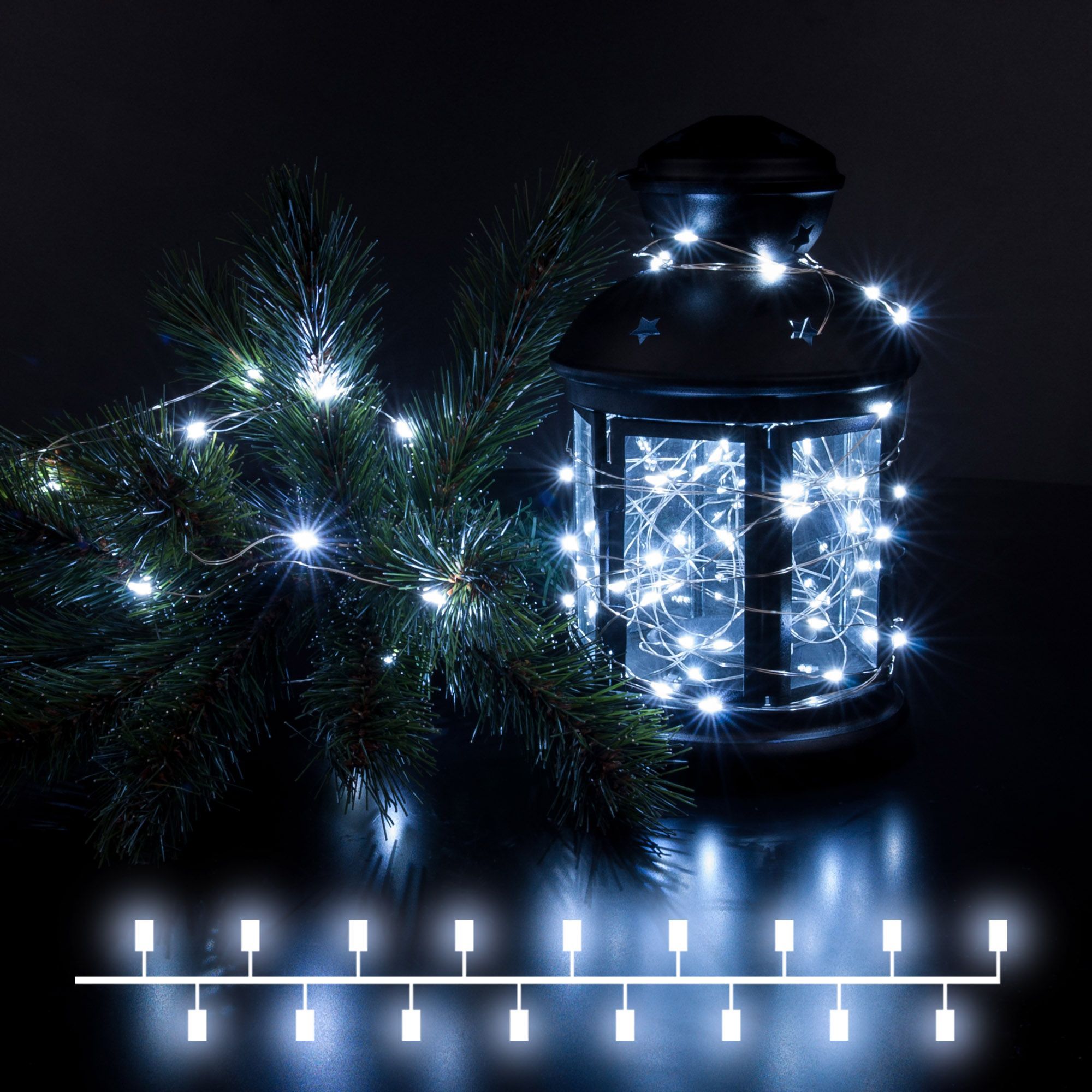 Светодиодная гирлянда нить "Роса" белый 10м IP20 400-008 Elektrostandard Eurosvet a056041