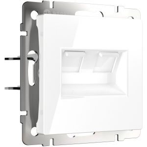 Розетка двойная Ethernet RJ-45 (белый) Werkel W1181101