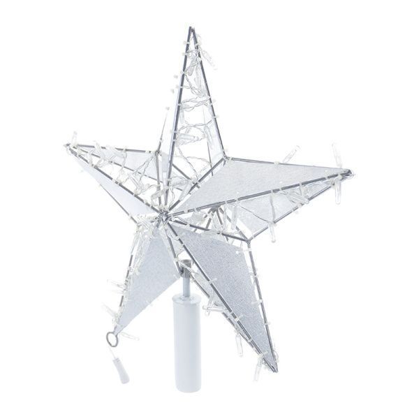 Светодиодная фигура Звезда 50 см, 80 светодиодов, с трубой и подвесом, цвет свечения белый NEON-NIGH - Фото 3