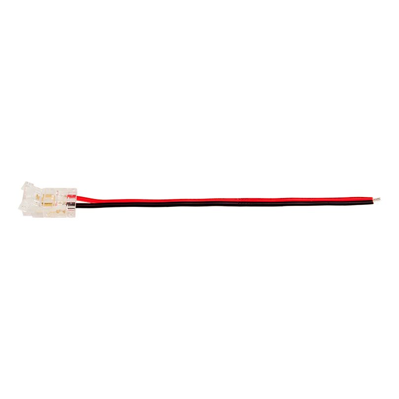 Коннектор WOLTA WLS-2PIN-8MM-MONO-1 выводной для одноцветной SMD ленты шириной 8мм, провод 10см. Цена за 1 шт., мин. кратность 3 шт. WLS-2PIN-8MM-MONO-1