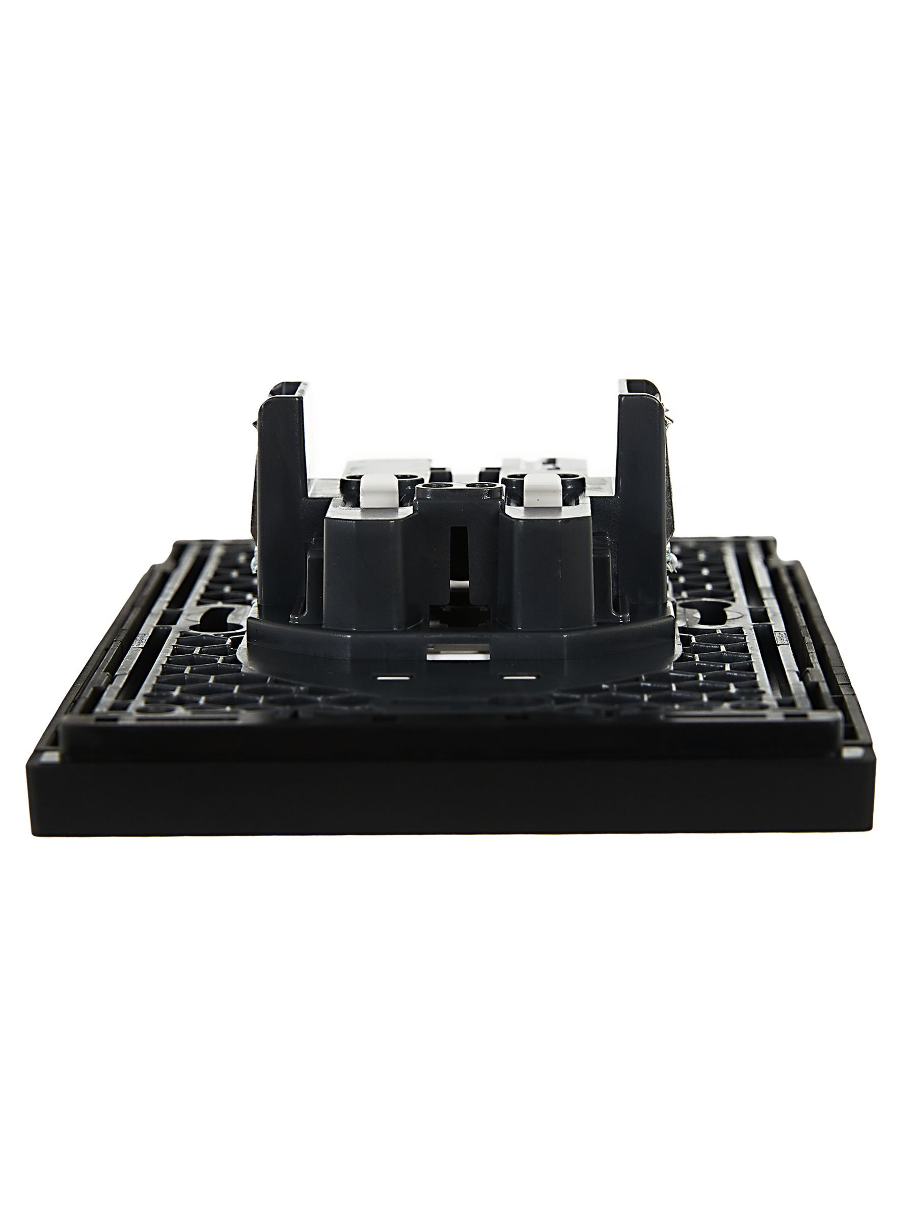 FORTE&PIANO Розетка 2-местная без заземления без защитных шторок безвинтовое крепление 10А FP126 черный IEK - Фото 4