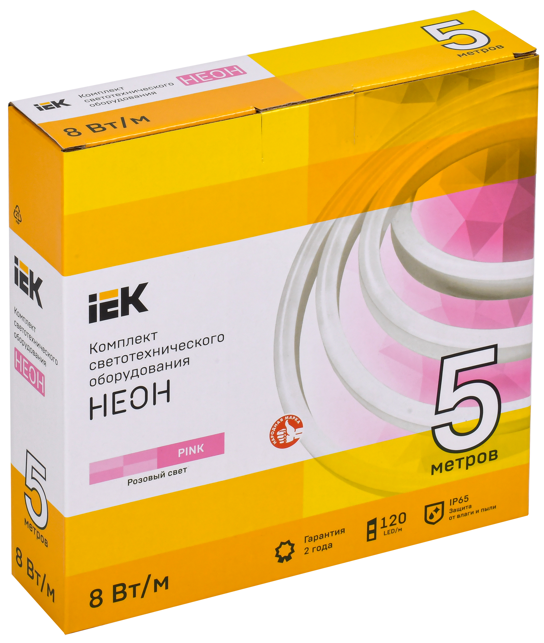 Комплект светодиодной подсветки "Неон" (лента LED 5м LSR5-2835P120-8-IP65-220В + драйвер) IEK
