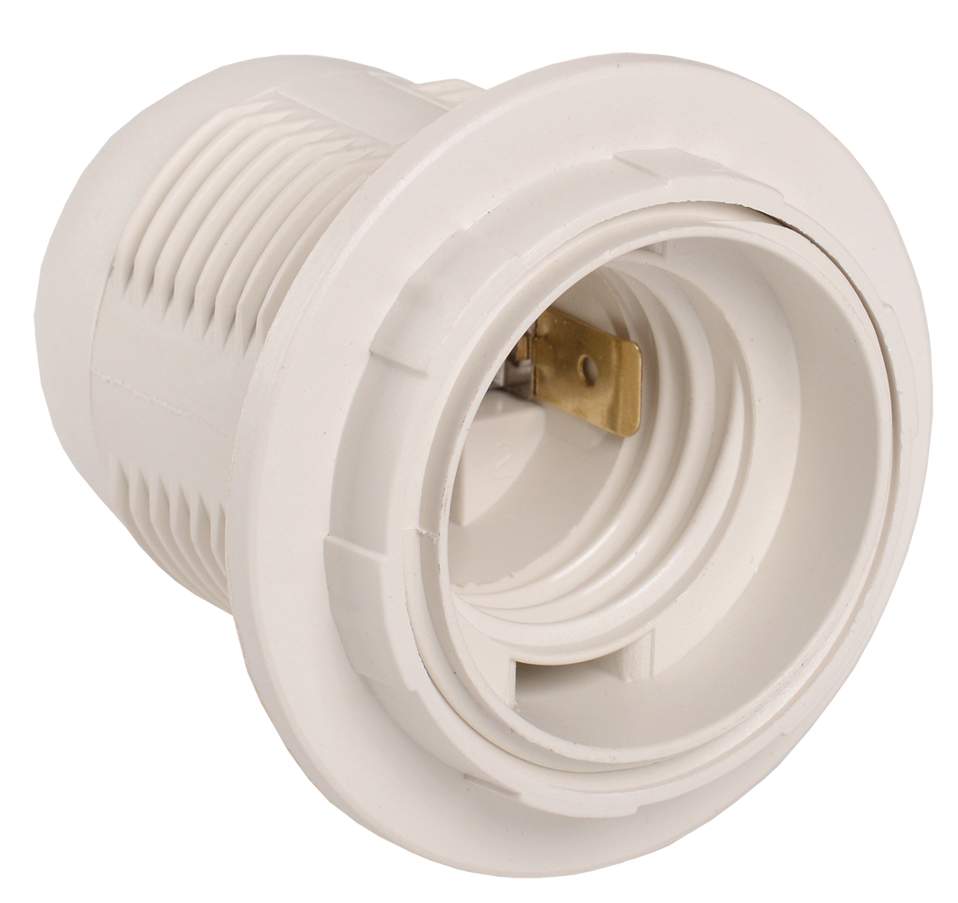 Патрон с кольцом Ппл27-04-К12 пластик Е27 белый (50шт) (стикер на изделии) IEK EPP11-04-01-K01