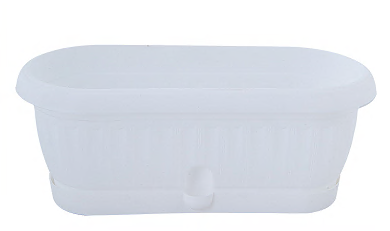 Вазон с подставкой кактус  ЧЕТЫРЕ СЕЗОНА Терра 31.5х11 см, 1.6 л, цвет белый 113054 71-9061