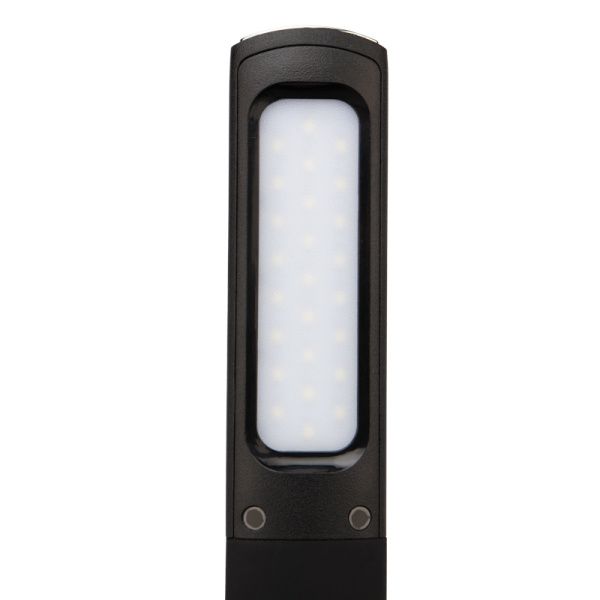 Светильник настольный REXANT Cesar LED с поворотом излучающей поверхности на 360°, 5000 К, часы, термометр, будильник, календарь, цвет черный - Фото 7