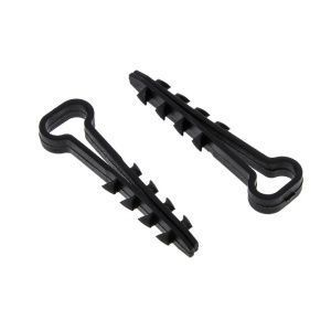 Дюбель-хомут для плоского кабеля (5-8мм) черный (100шт.) EKF plc-nccf-5x8b