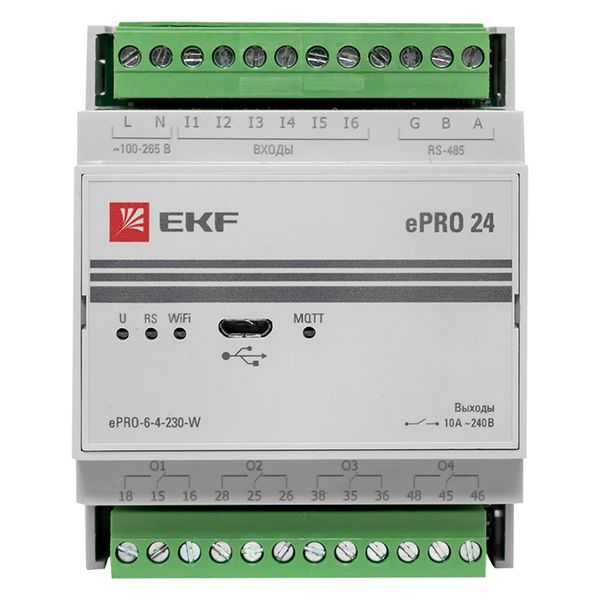 Контроллер базовый ePRO24 удаленного управления 6вх\4вых 230В WiFi EKF PROxima - Фото 3