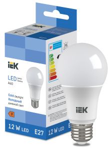 Лампа светодиодная Груша A60 12 Вт 1140lm 6500K E27 IEK (ЭФ)