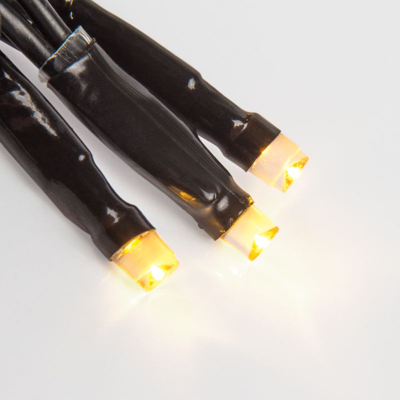 Гирлянда Нить управляемая 10м 100 LED ТЕПЛЫЙ БЕЛЫЙ черный ПВХ IP65 свечение с динамикой 230В нужен контроллер 217-204 NEON-NIGHT - Фото 5