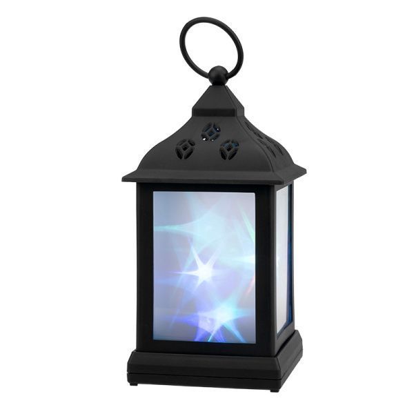 Декоративный фонарь 11х11х22,5 см, черный корпус, цвет свечения RGB с эффектом мерцания NEON-NIGHT - Фото 3