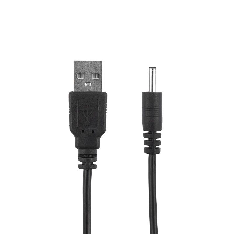Кабель USB штекер - DC разъем питание 1,4х3,4 мм, спираль 1,5 метра REXANT