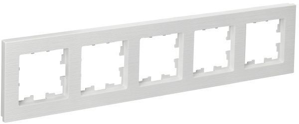 BRITE Рамка 5-местная РУ-5-Бр белый рифленый IEK BR-M52-51-K01