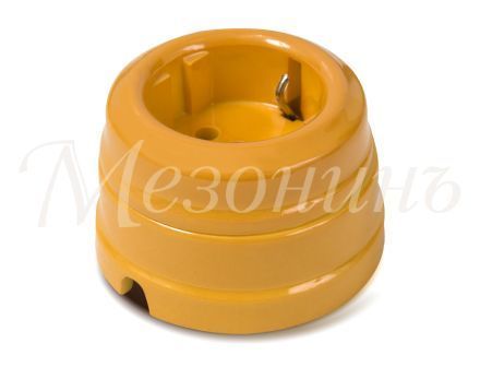 Розетка ретро фарфоровая , двухполюсная, с заземляющим конт(в комплекте с подъемной рамкой D7