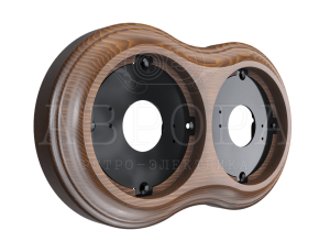 Рамка 2-местная, цвет - тёмный дуб GE70832-26
