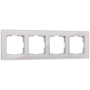 Рамка на 4 поста Favorit (дымчатый,стекло) Werkel W0041117
