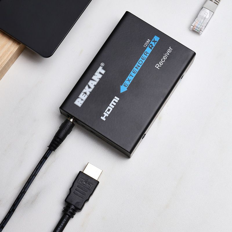 Приемник сигнала HDMI по витой паре RJ-45(8P8C) до 120м (1080p) REXANT - Фото 3