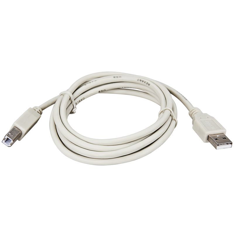 Кабель USB-А– USB-B, 2,4А, 1,8м, ПВХ, серый  REXANT - Фото 2