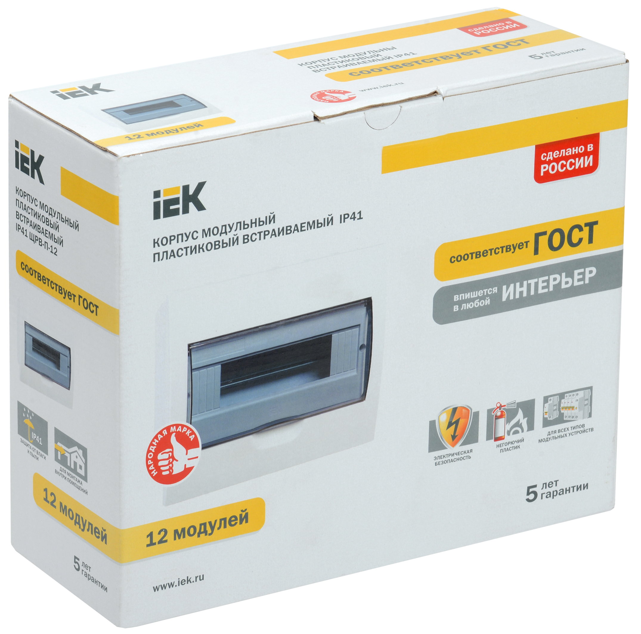 KREPTA 3 Корпус пластиковый ЩРВ-П-12 IP41 белый IEK - Фото 2