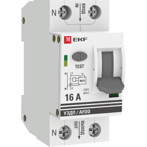 УЗДП 1P+N 16А EKF PROxima afdd-2-16-pro