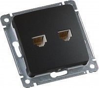 MASTER черн. Розетка комп.+тел. (RJ11 + RJ45) РСКТ-440-08